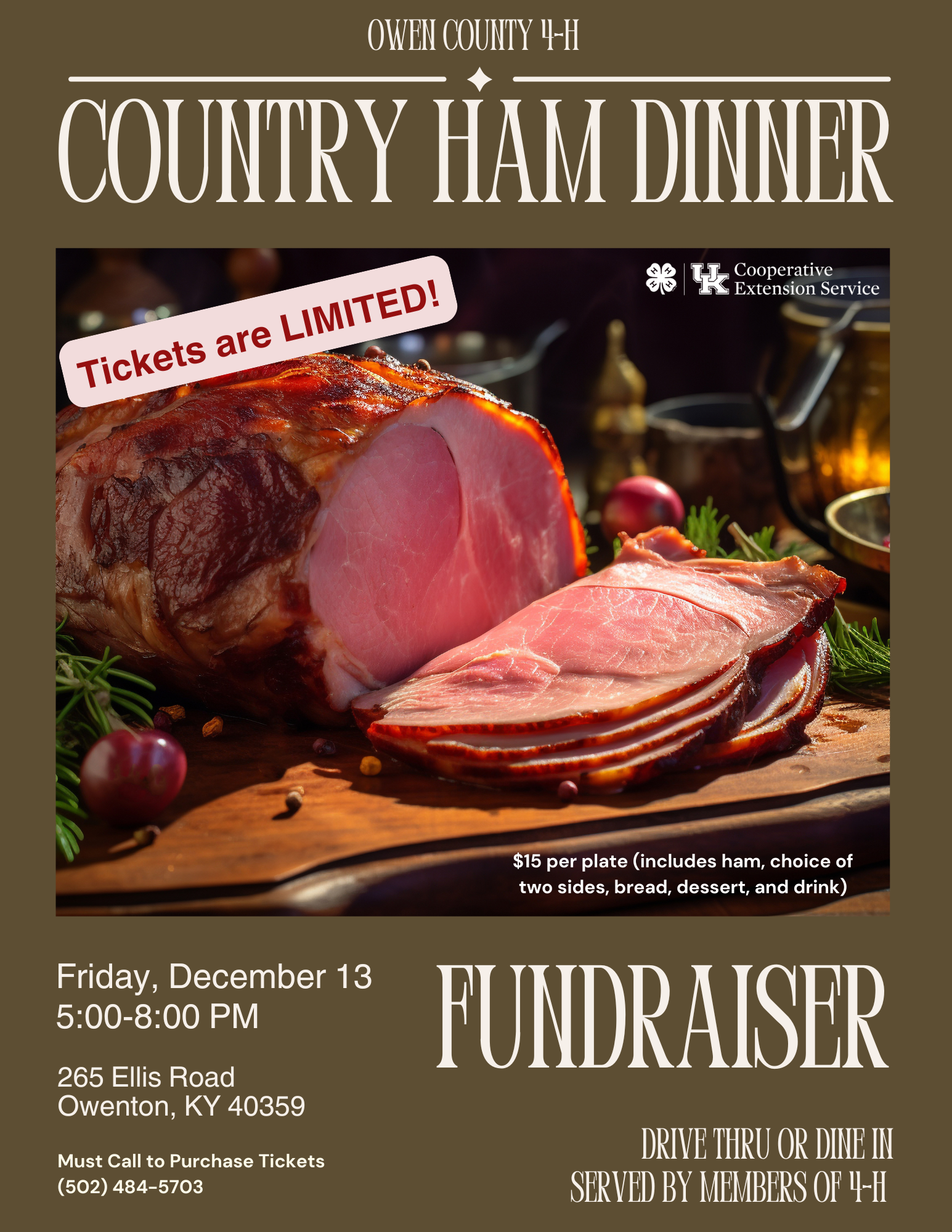 Country Ham Dinner Fundraiser 